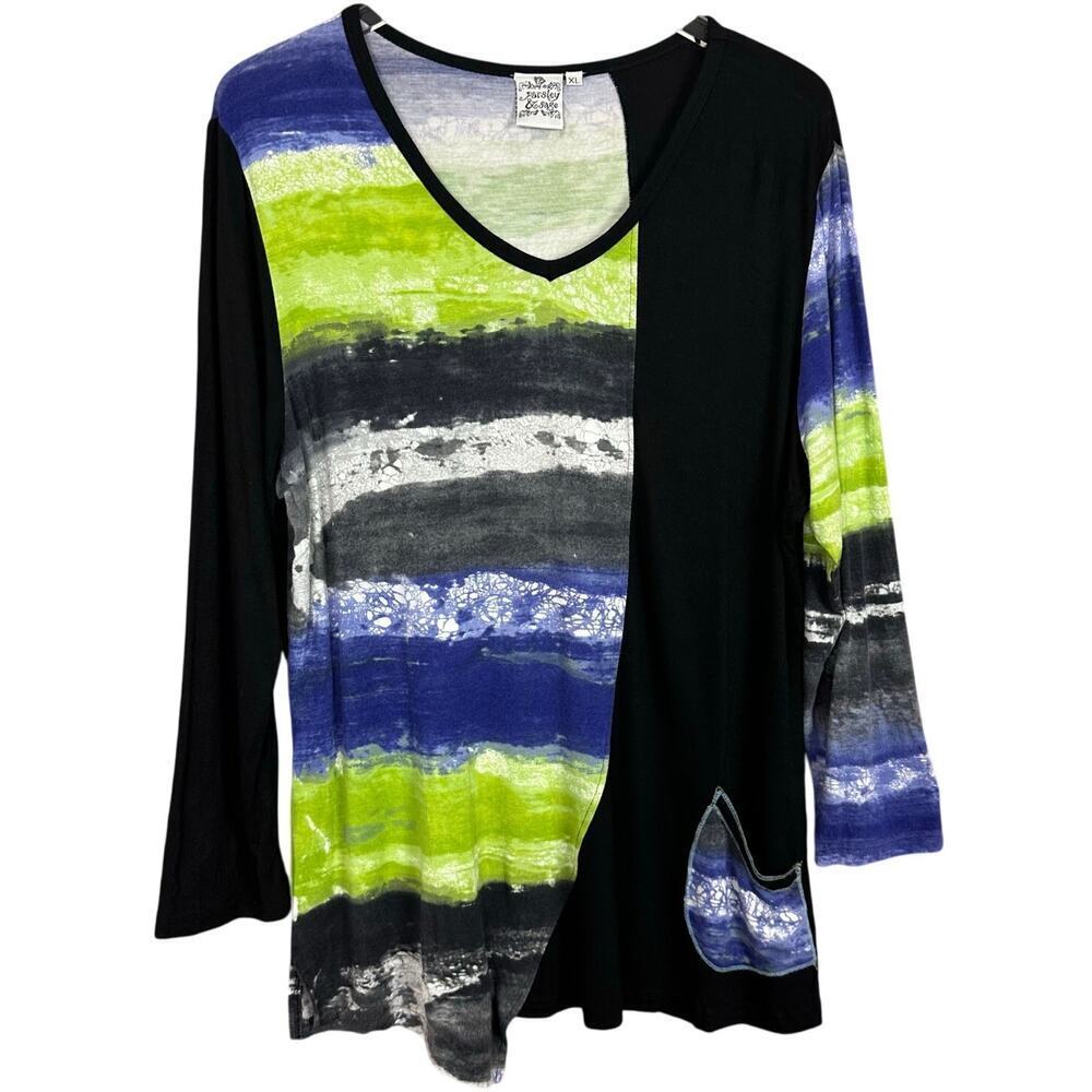 Parsley‎ & Sage Womens Long Sleeve Top Shirt Size XL Abstract Lightweight